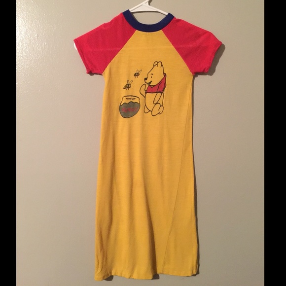 Disney Other - Sears Winnie the Pooh Vintage long nightshirt childrens size 5 primary colors